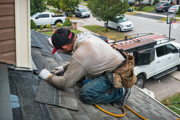 Professional Gutter Repair And Installation technician working in Conroe, TX
